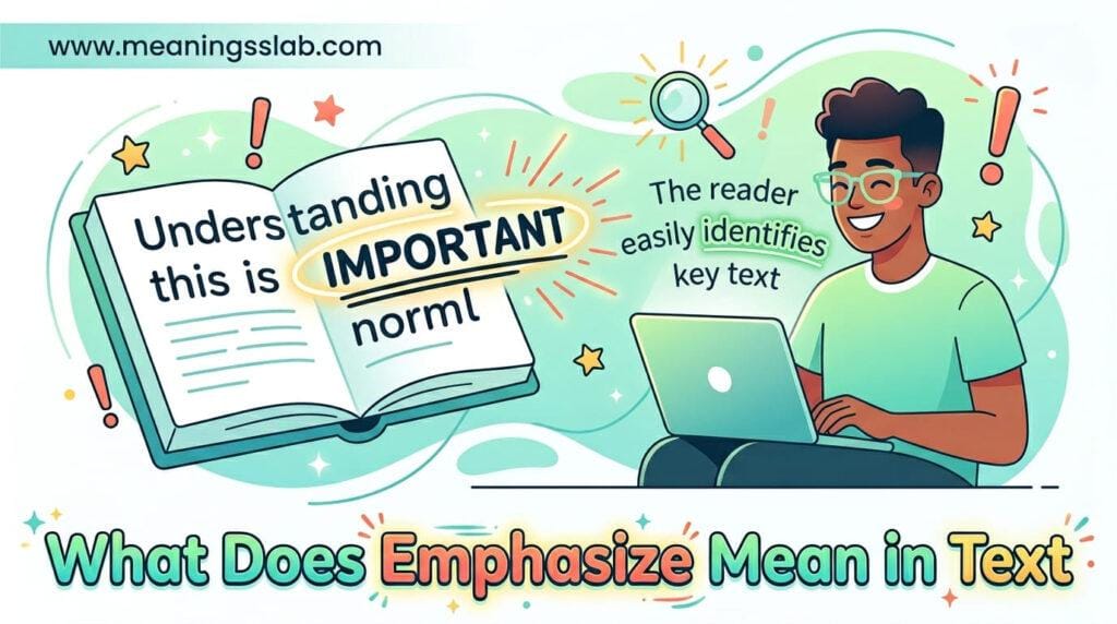 What Does Emphasize Mean in Text