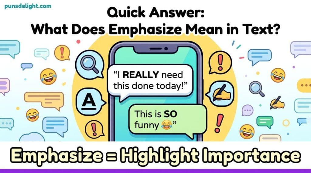 What Does Emphasize Mean in Text