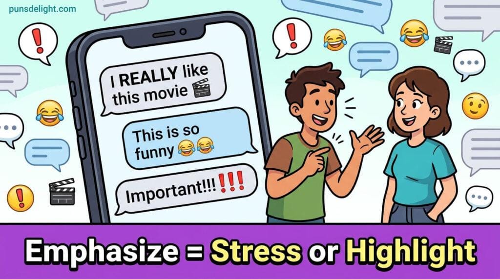 What Does Emphasize Mean in Text