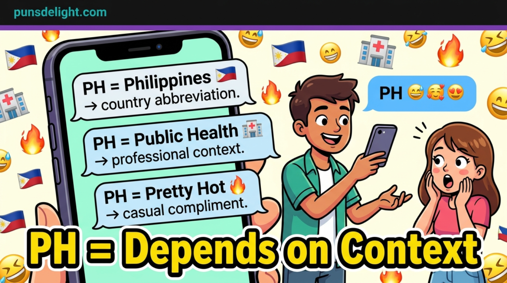 what does ph mean in text